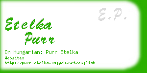 etelka purr business card